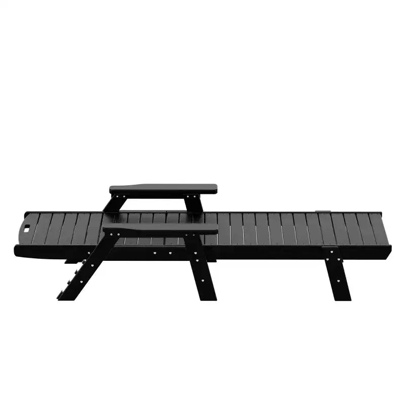 WestinTrends 3 Pieces Set Poly Adirondack Outdoor Chaise Lounges with Side Table