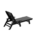WestinTrends 3 Pieces Set Poly Adirondack Outdoor Chaise Lounges with Side Table