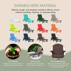 WestinTrends 3 Pieces Set Poly Adirondack Outdoor Chaise Lounges with Side Table