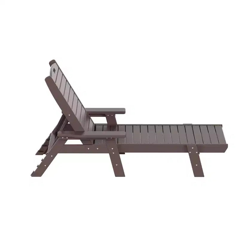 WestinTrends 3 Pieces Set Poly Adirondack Outdoor Chaise Lounges with Side Table