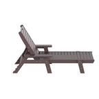 WestinTrends 3 Pieces Set Poly Adirondack Outdoor Chaise Lounges with Side Table