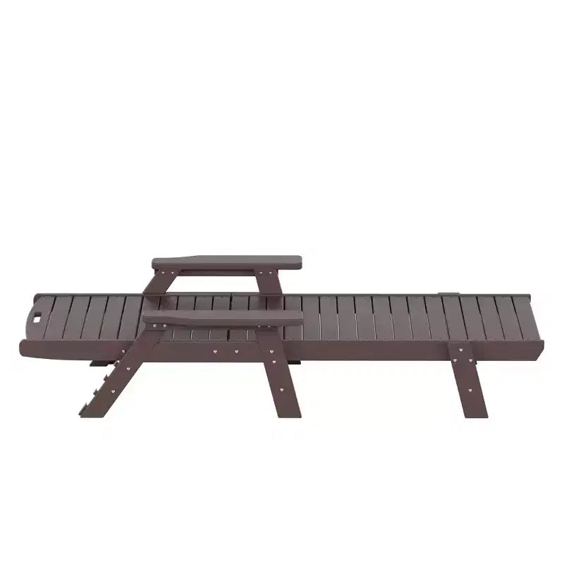 WestinTrends 3 Pieces Set Poly Adirondack Outdoor Chaise Lounges with Side Table