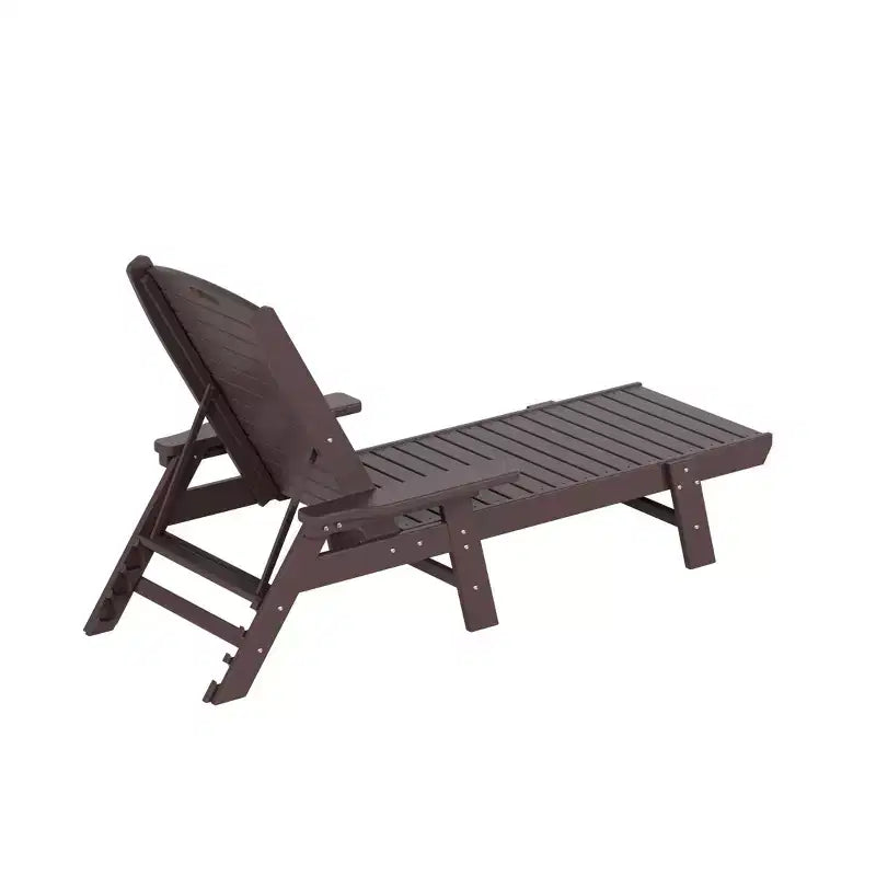 WestinTrends 3 Pieces Set Poly Adirondack Outdoor Chaise Lounges with Side Table