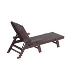 WestinTrends 3 Pieces Set Poly Adirondack Outdoor Chaise Lounges with Side Table