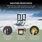 WestinTrends 3 Pieces Set Poly Adirondack Outdoor Chaise Lounges with Side Table