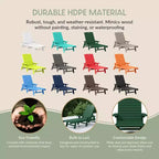 WestinTrends 3 Pieces Set Poly Adirondack Outdoor Chaise Lounges with Side Table