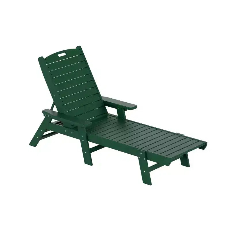 WestinTrends 3 Pieces Set Poly Adirondack Outdoor Chaise Lounges with Side Table
