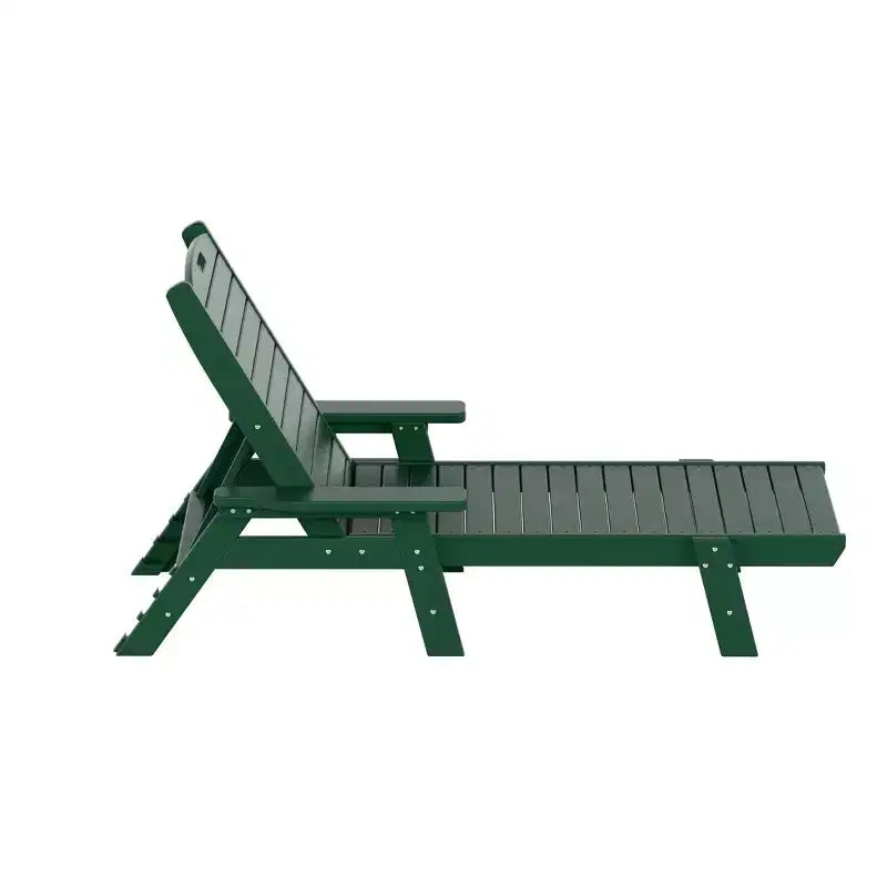 WestinTrends 3 Pieces Set Poly Adirondack Outdoor Chaise Lounges with Side Table