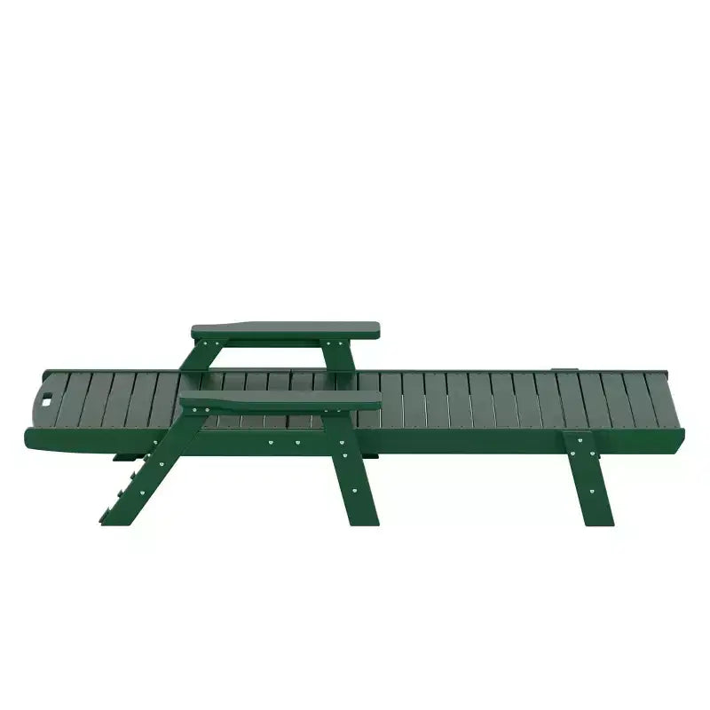 WestinTrends 3 Pieces Set Poly Adirondack Outdoor Chaise Lounges with Side Table