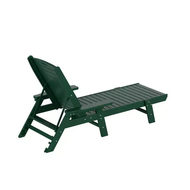 WestinTrends 3 Pieces Set Poly Adirondack Outdoor Chaise Lounges with Side Table