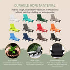 WestinTrends 3 Pieces Set Poly Adirondack Outdoor Chaise Lounges with Side Table