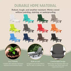 WestinTrends 3 Pieces Set Poly Adirondack Outdoor Chaise Lounges with Side Table