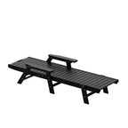 WestinTrends 3 Pieces Set Poly Adirondack Outdoor Chaise Lounges with Side Table