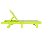 WestinTrends Malibu Adirondack Poly Reclining Chaise Lounge With Wheels