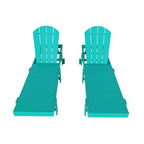 WestinTrends Malibu Sdraio reclinabile con ruote in polietilene (set da 2 pz)