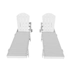 WestinTrends Malibu Sdraio reclinabile con ruote in polietilene (set da 2 pz)