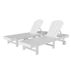 WestinTrends Malibu Sdraio reclinabile con ruote in polietilene (set da 2 pz)