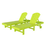 WestinTrends Malibu Sdraio reclinabile con ruote in polietilene (set da 2 pz)