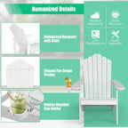 Costway Sedia Adirondack HIPS con Portabicchieri e Cuscino Nero/Verde/Blu Navy/Grigio/Bianco/Giallo