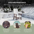 WestinTrends Outdoor Patio Modern Adirondack Dining Chair Weather Resistant