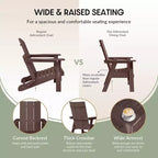 WestinTrends Outdoor Patio Modern Adirondack Dining Chair Weather Resistant