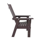 WestinTrends Outdoor Patio Modern Adirondack Dining Chair Weather Resistant