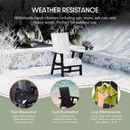 WestinTrends Outdoor Patio Modern Adirondack Dining Chair Weather Resistant