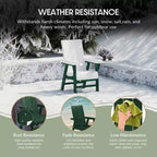 WestinTrends Outdoor Patio Modern Adirondack Dining Chair Weather Resistant