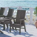 WestinTrends Outdoor Patio Modern Adirondack Dining Chair Weather Resistant