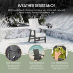 WestinTrends Outdoor Patio Modern Adirondack Dining Chair Weather Resistant