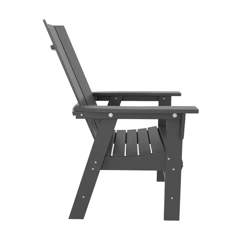 WestinTrends Outdoor Patio Modern Adirondack Dining Chair Weather Resistant