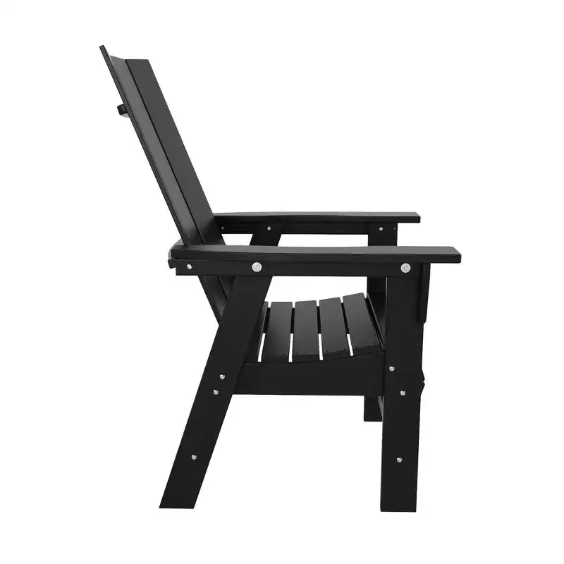 WestinTrends Outdoor Patio Modern Adirondack Dining Chair Weather Resistant