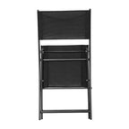 Emma and Oliver Set di 4 sedie pieghevoli per interni ed esterni con materiale Flex Comfort e telai in acciaio