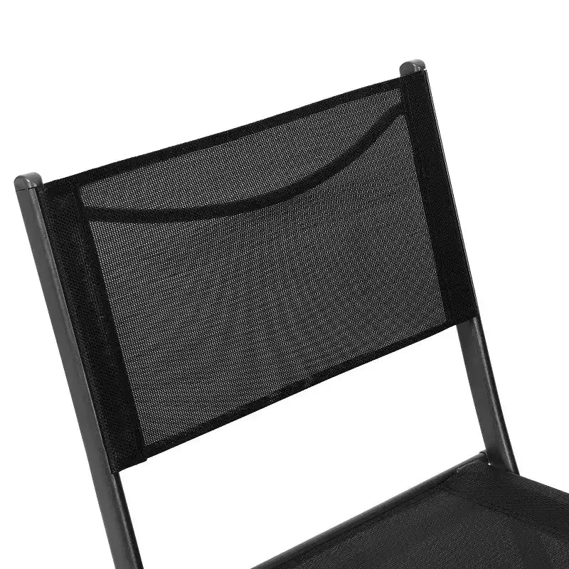 Emma and Oliver Set di 4 sedie pieghevoli per interni ed esterni con materiale Flex Comfort e telai in acciaio