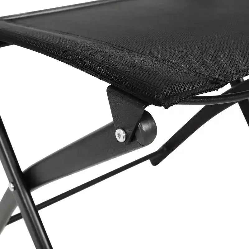 Emma and Oliver Set di 4 sedie pieghevoli per interni ed esterni con materiale Flex Comfort e telai in acciaio