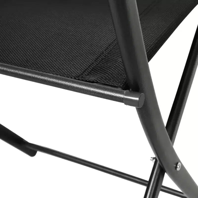 Emma and Oliver Set di 4 sedie pieghevoli per interni ed esterni con materiale Flex Comfort e telai in acciaio