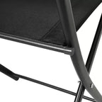 Emma and Oliver Set di 4 sedie pieghevoli per interni ed esterni con materiale Flex Comfort e telai in acciaio