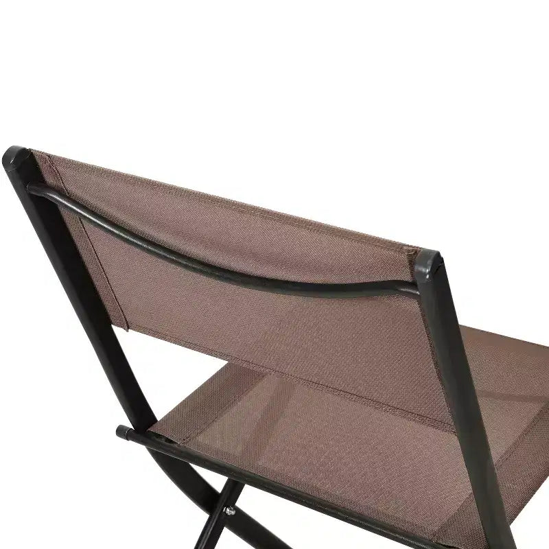 Emma and Oliver Set di 4 sedie pieghevoli per interni ed esterni con materiale Flex Comfort e telai in acciaio
