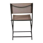 Emma and Oliver Set di 4 sedie pieghevoli per interni ed esterni con materiale Flex Comfort e telai in acciaio