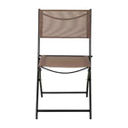 Emma and Oliver Set di 4 sedie pieghevoli per interni ed esterni con materiale Flex Comfort e telai in acciaio