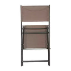 Emma and Oliver Set di 4 sedie pieghevoli per interni ed esterni con materiale Flex Comfort e telai in acciaio