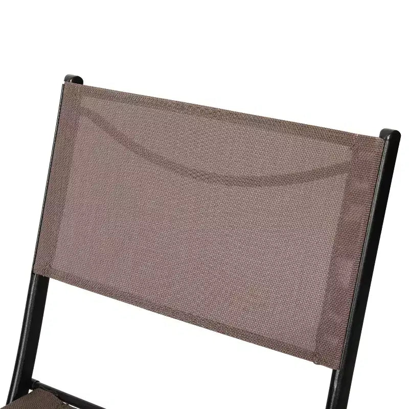Emma and Oliver Set di 4 sedie pieghevoli per interni ed esterni con materiale Flex Comfort e telai in acciaio