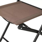 Emma and Oliver Set di 4 sedie pieghevoli per interni ed esterni con materiale Flex Comfort e telai in acciaio