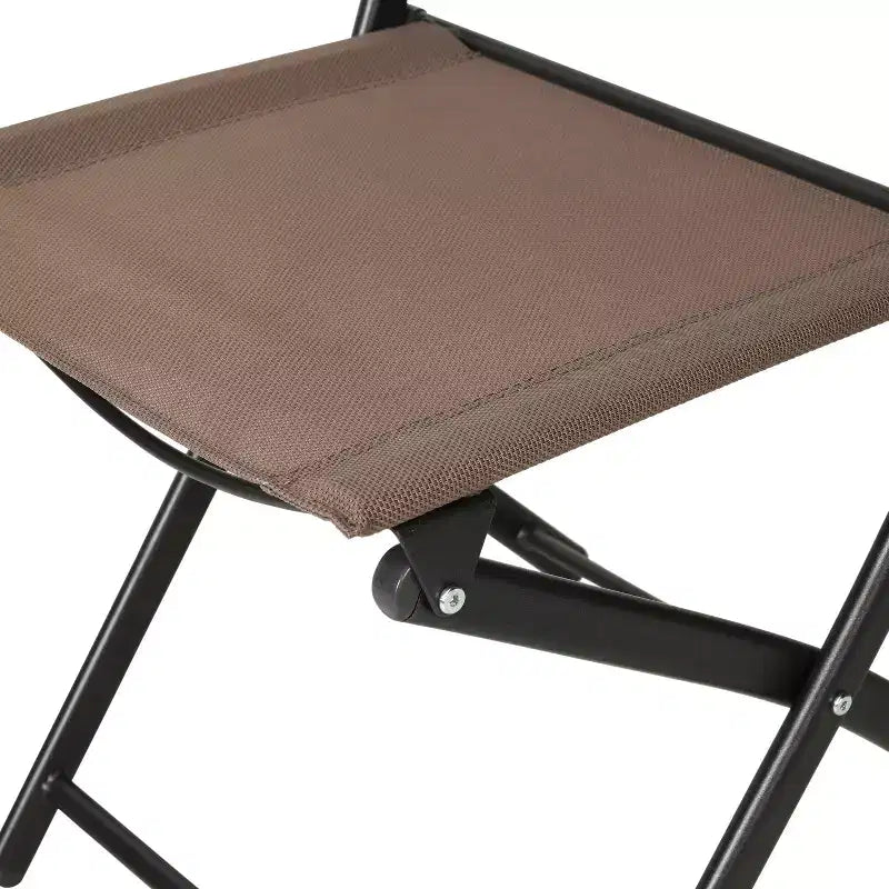 Emma and Oliver Set di 4 sedie pieghevoli per interni ed esterni con materiale Flex Comfort e telai in acciaio