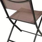 Emma and Oliver Set di 4 sedie pieghevoli per interni ed esterni con materiale Flex Comfort e telai in acciaio