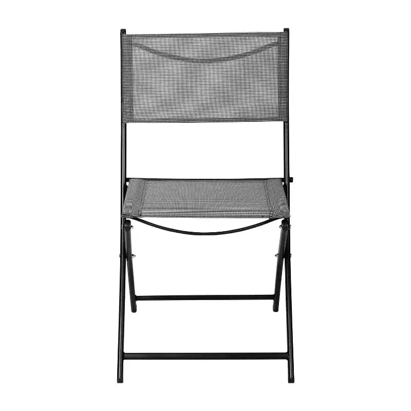 Emma and Oliver Set di 4 sedie pieghevoli per interni ed esterni con materiale Flex Comfort e telai in acciaio