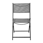 Emma and Oliver Set di 4 sedie pieghevoli per interni ed esterni con materiale Flex Comfort e telai in acciaio