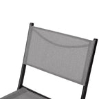 Emma and Oliver Set di 4 sedie pieghevoli per interni ed esterni con materiale Flex Comfort e telai in acciaio