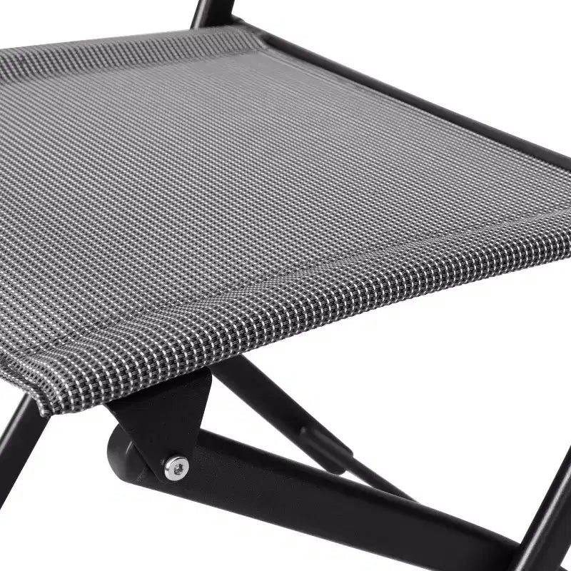 Emma and Oliver Set di 4 sedie pieghevoli per interni ed esterni con materiale Flex Comfort e telai in acciaio