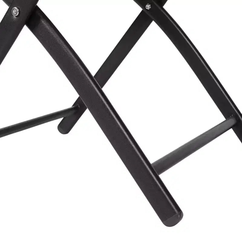 Emma and Oliver Set di 4 sedie pieghevoli per interni ed esterni con materiale Flex Comfort e telai in acciaio